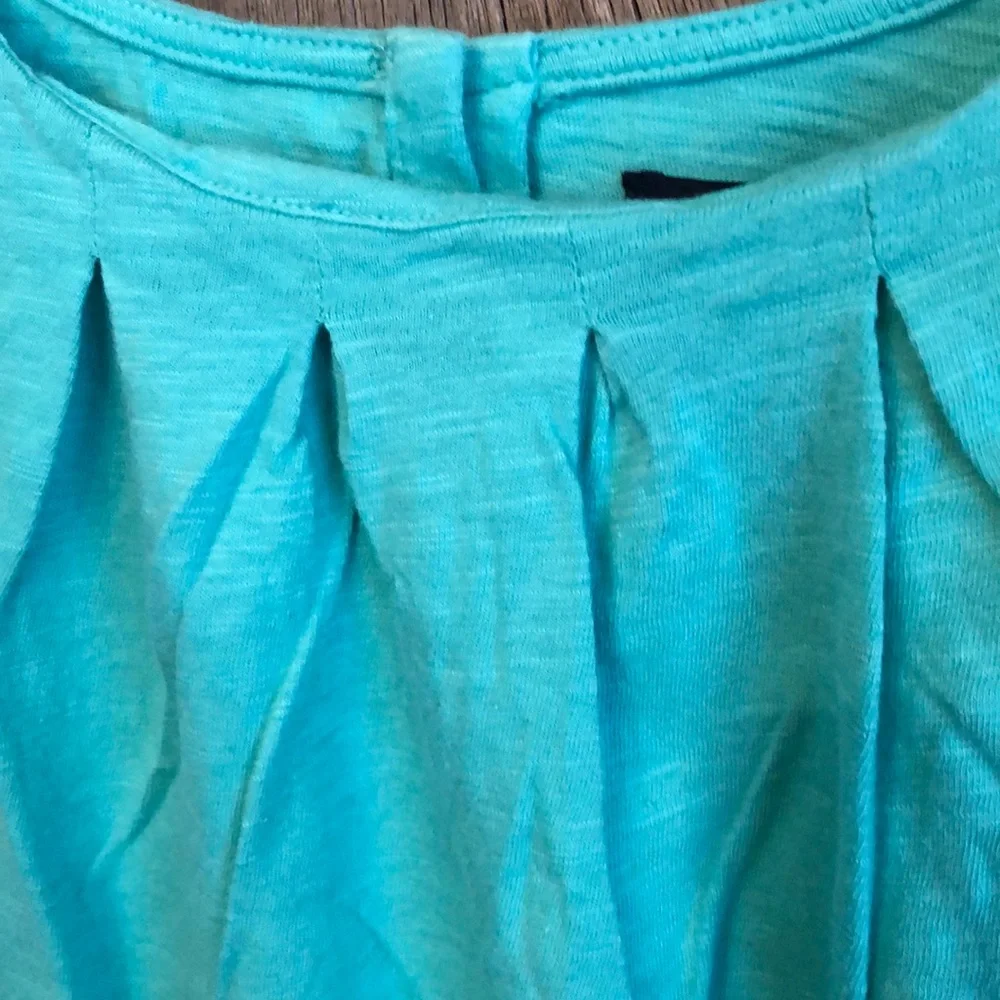 GapKids  Eyelet Cap Sleeve Top Blue Green Size 10 Girls
